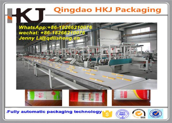 Stainless Steel Material Spaghetti Packaging Machine With Four Lines 14.5KW Power