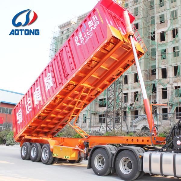 3 Axle Hydraulic Cylinder Tipper Dump Semi-Trailer 9000*2500*1600 mm Customerize Avaiable