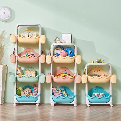 Removable Plastic Organizer Shelf Candy Color Plastic Rack Shelving