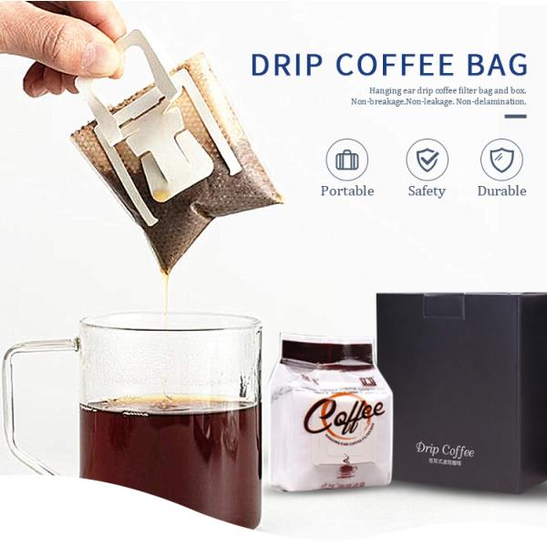 Non Ketene Kraft Drip Coffee Filter Bags Good Shrinkage