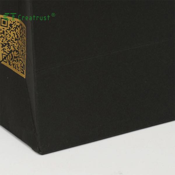 Creatrust High Quality White Flat Bottom Kraft Paper Handle Shopping Gift Kebab Wholesale Fancy Wedding Favor Boutique Bags