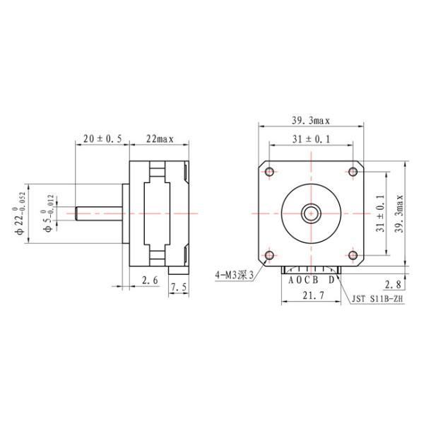мотор мотора 12.6V NEMA16 принтера 3D 100mN.M Stepper четырехфазный Stepper