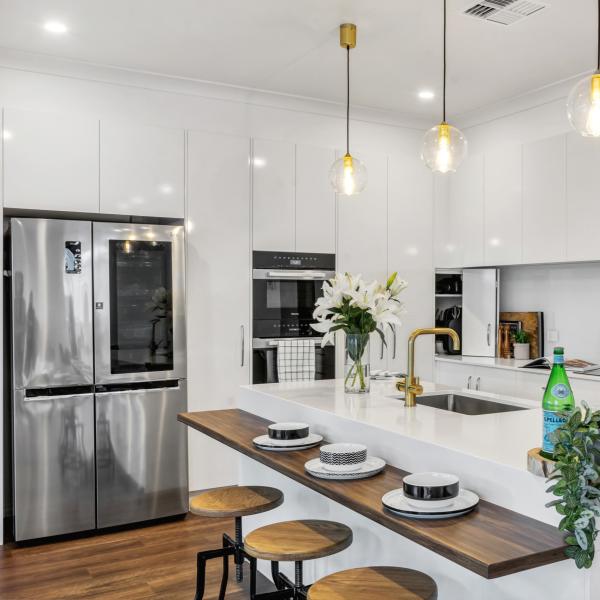 DTC Acrylic Kitchen Furniture Modern Moisture Proof 18mm Kitchen Unit