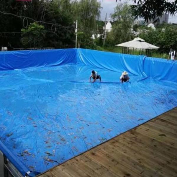 Double Smooth 0.2mm-3mm HDPE Geomembrane Liner for Circular Fish Farm Plastic Water Tanks