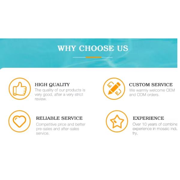 10 mm mosaïque vitrifiée marbre carreaux de pierre pour la salle de bain cuisine mur de sol