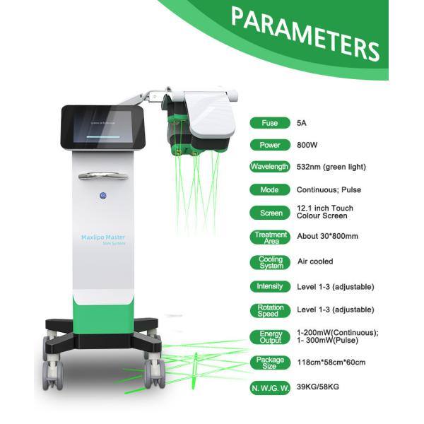 532nm 10D Fat Burning Machine , Handhold Laser Fat Removal Machine