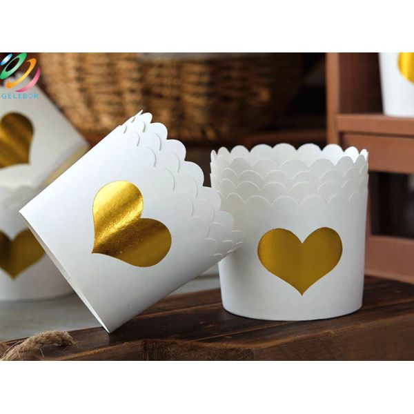 Small Muffin Paper Liners Cake Pans Tray High Temperature Resistant