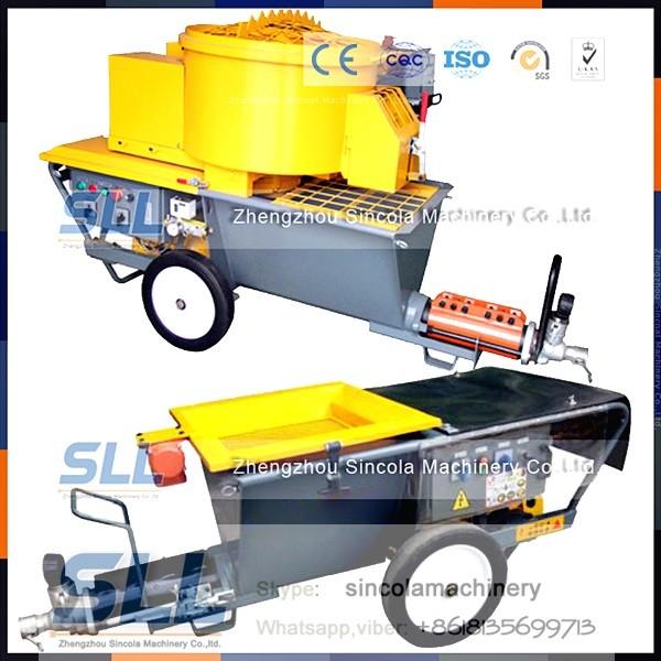 Wall Mortar Putty Spray Plaster Machine , Cement Spray Machine Small Size