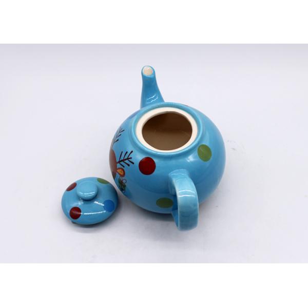Christmas Design Decoration Ceramic Houseware Blue Color Dolomite Teapot Tableware Set