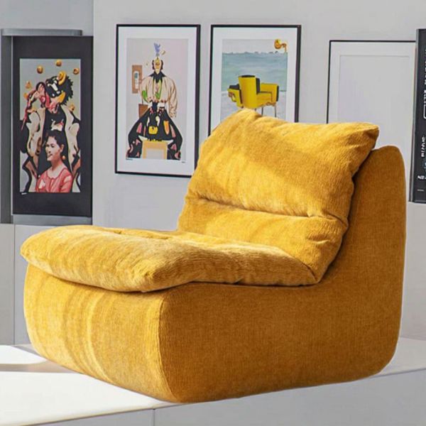 Modern Convertible Extendable Single Seat Sofa Set Synthetic Fabric Sponge Filling for Home Furniture Villa Living Room School