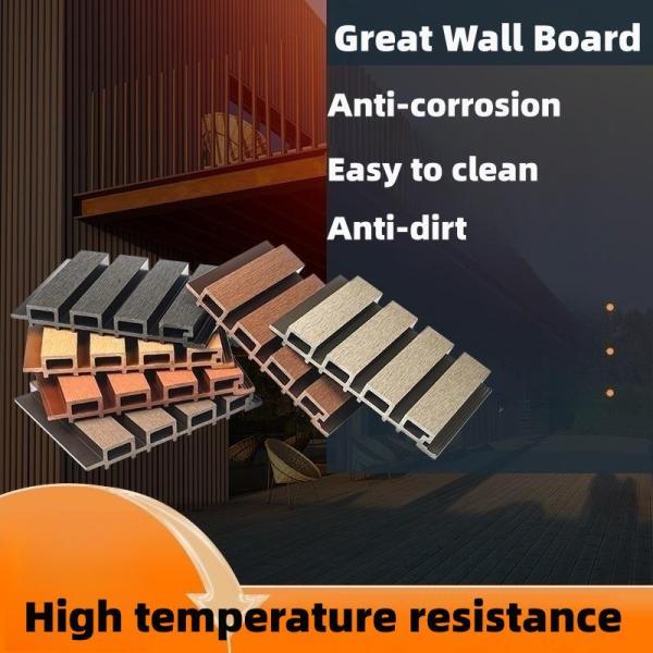 Материал PE Внешние стеновые панели WPC для наружной оболочки и устойчивости к погодным условиям