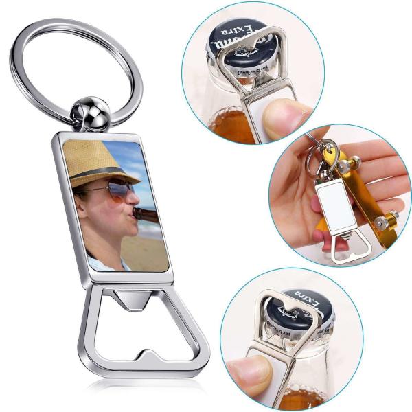 Bulk Keychains Custom Blank Metal Sublimation Bottle Opener Keychain Promotional Gifts