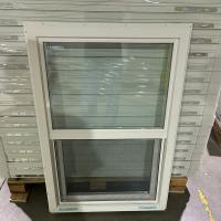 Facile à nettoyer fenêtres suspendues en UPVC à sol élevées fenêtre coulissante verticale blanche