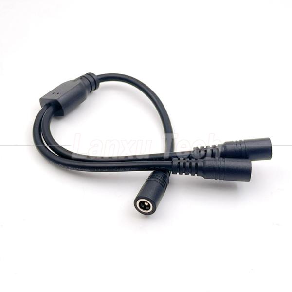 1 Female to 2 Ways Female DC 5.5x2.1mm Splitter Power Extension Cable for CCTV Security Camera LED Strip Light