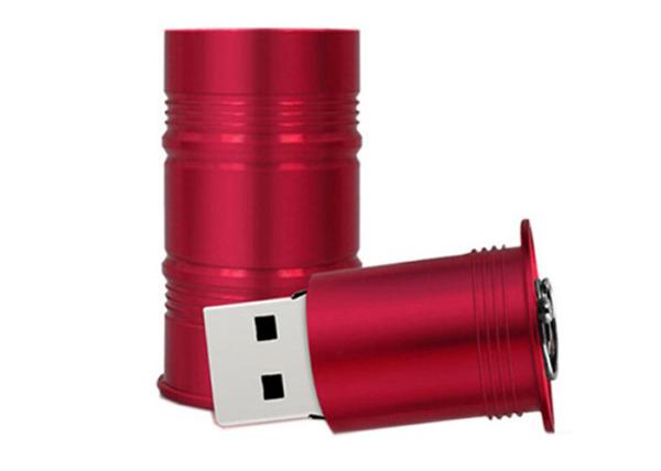 Oil Drum Style Red Metal Usb Flash Drive 64g Storage Capacity Show Life Brand