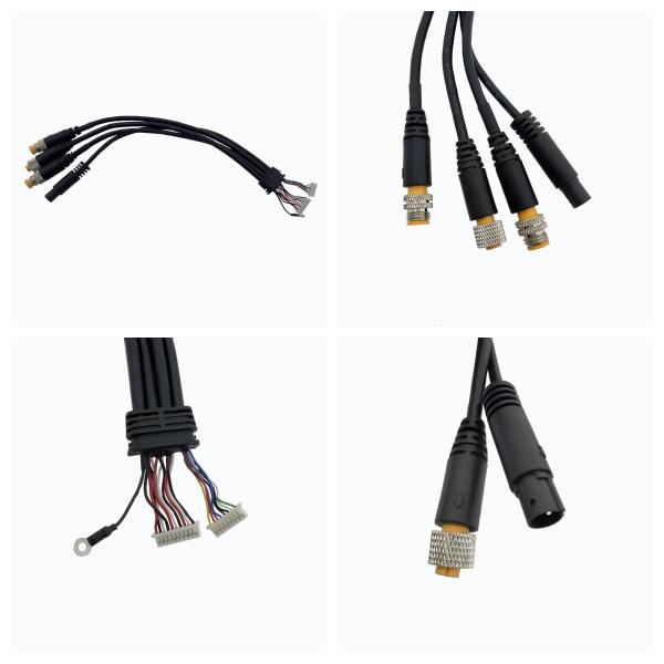 Черная автомобильная кабельная связка M8 3 PIN PVC рукава на заказ Автомобильная проводка связка 125