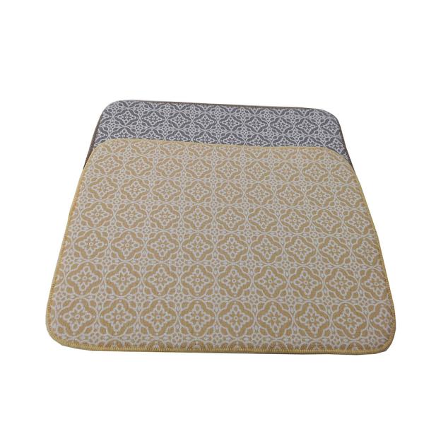 Printed Quick Dry Washable Dish Drying Mat Microfiber Cloth 38X50cm