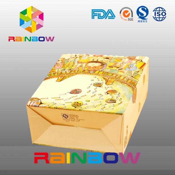 Подгонянные быстро-приготовленным питанием мешки зажаренного цыпленка попкорна бумажных мешков бумажные