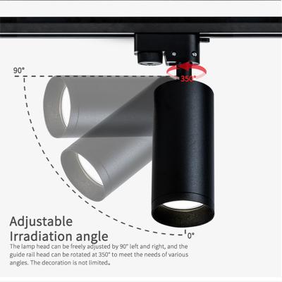 Rose Gold Modern Track Lighting 2 fios segue o tamanho ajustável de 5w 7w 60xH130mm