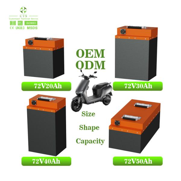 Lifepo4 batterie de moto 72v 40ah batterie au lithium pour scooter électrique 48V 60V 72V 96V 20Ah 30Ah 40Ah 50Ah batterie
