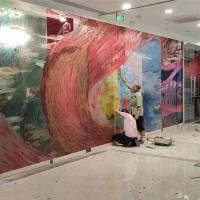 Impresión ULTRAVIOLETA de Digitaces moderada decorativa plana del vidrio 3D del arte para la pared de la ventana de las puertas del edificio