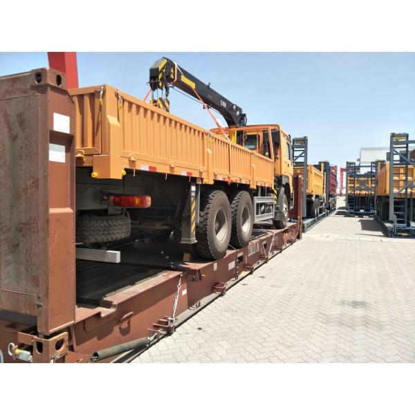 тележка шасси 12Т 6кс4 установила кран заграждения цвета Синотрук Хово7 зеленого