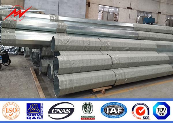 10-80 Ft Galvanized Steel Pole For Electrical Power Distribution Equipment