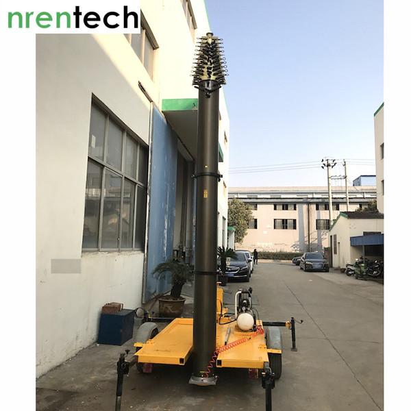 30m Lockable Pneumatic Telescopic Mast-15kg payload for mobile antenna/mobile radio broadcasting