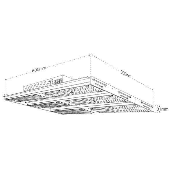 1836umol/s 720w Industrial Grow Light Full Spectrum 730nm commercial plant led