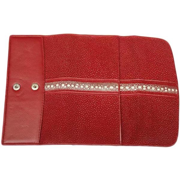 Unisex Style Authentic Stingray Skin Women Long Wallet Lady Card Holders Genuine Leather Female Large Clutch Purse
