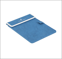 hotel leather sets blue / white pu compedium folder  for 5-star hotel guest supply