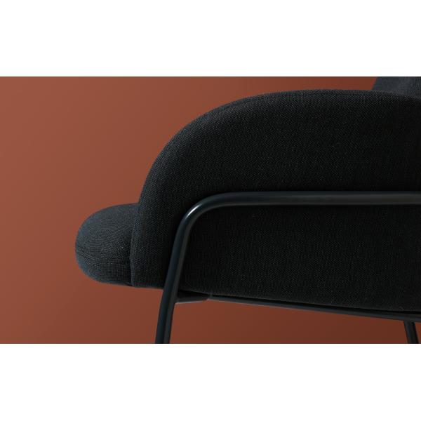 Funky Dark Green Linen Accent Chair Sling Lounge Pool Armchair