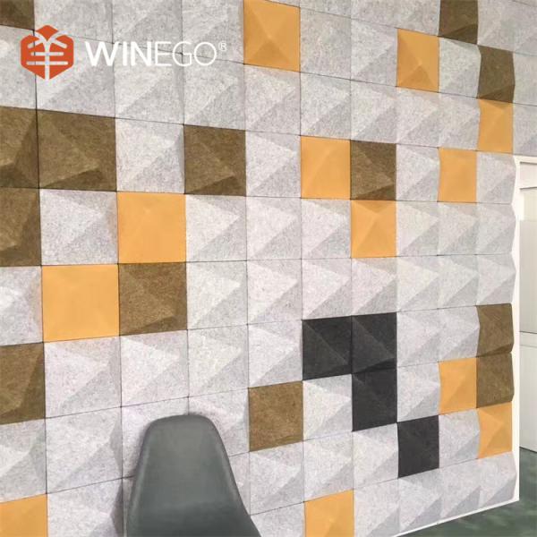 12mm 24mm 3D Polyester Fiber Acoustic Panel , Mold Resistant Polyester Acoustic Board