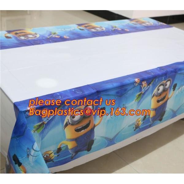 Поставки tablecover партии детей мультфильма скатерти дня рождения с днем рождения пластиковые, рождение ZLDECOR прекрасное 108cm устранимое