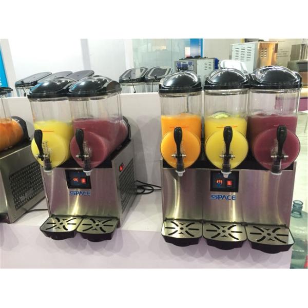 Stainless Steel Dual Frozen Drink Machine , Commercial Slush Maker Energy Saving