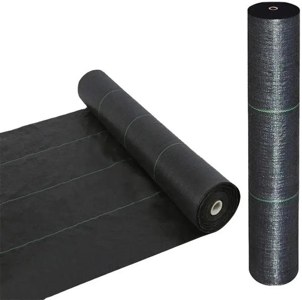 UV Stabilization Agricultural Ground Cover PP Woven Anti-Grass Mat For Weed Control Black White Green Fabric Roll For Plants