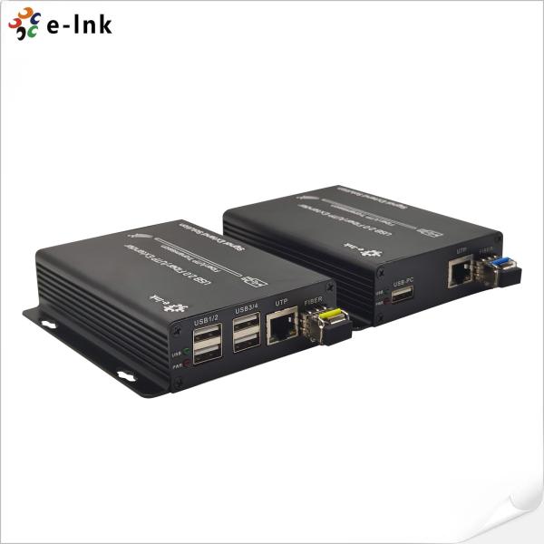 DC5V Fiber Optic Accessories 4 Port USB 2.0 over Fiber UTP Extender