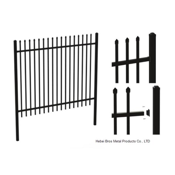 Safely Metal Modern Zinc Steel Fence Tubular Picket Fence For Downtown