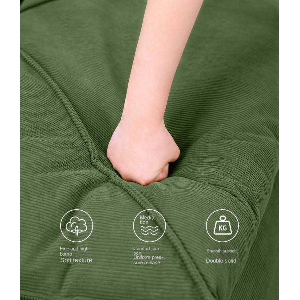 Modern Bean Bag Chair Reclining Sofa with Corduroy Fabric Modular & Portable Design for Living Room and Balcony Use