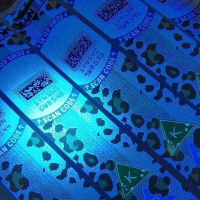Etiqueta falsificando do cigarro do QR Code anti que imprime a etiqueta de prata quente da etiqueta