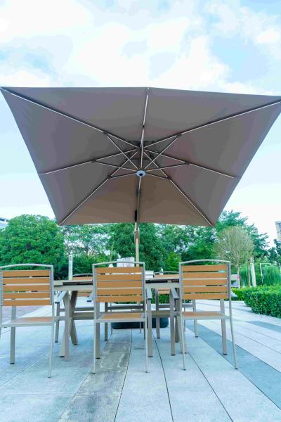 7 peças novo design barata estilo americano café restaurante plástico mesa de jantar de madeira e cadeiras equipamento conjunto