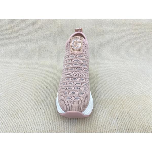 Breathable Pink Platform Loafers Microfiber Loafer Platform Shoes