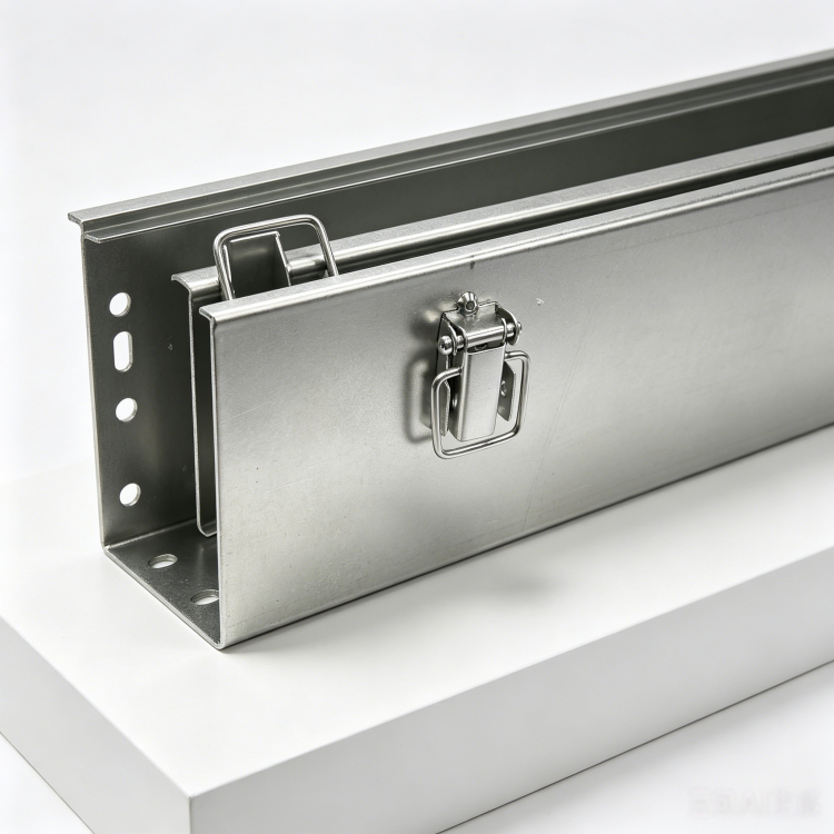 Trough Cable Tray Perforated Type For Electric Project Cable Management With Lock Buckle