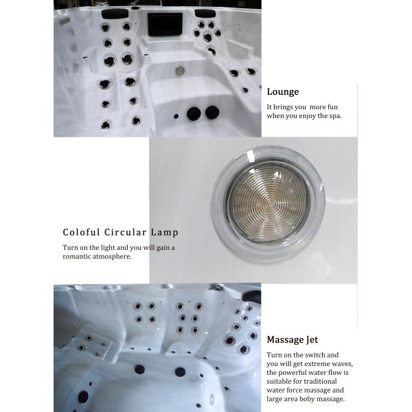 джакузи SAA 8 10 спа заплыва людей на открытом воздухе акриловое для плавая тренировки 3500L