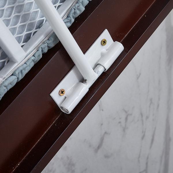 NC Painted 3mm Mirror Brown Wooden Built In Wall Ironing Board