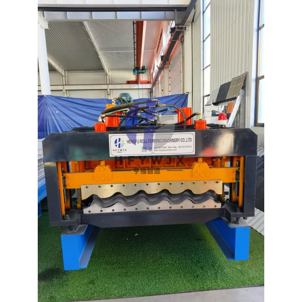 Roofing Glazed Roll Forming Machine With 16 Roll Forming Stations And PLC Control System