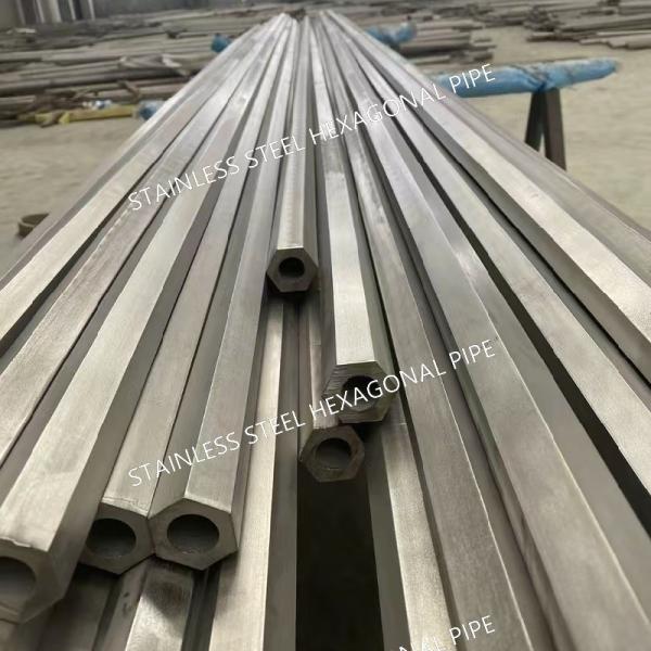 TP304 Stainless Steel Hexagonal Pipe Tube S14 - S70mm In 6m Length