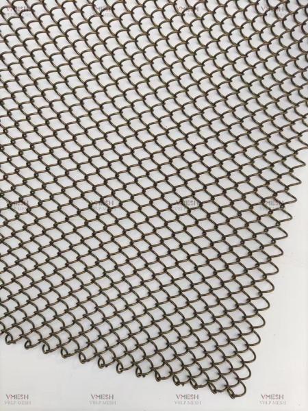 Stainless Steel Architectural Crimped Wire Mesh 12x12mm Hole Size