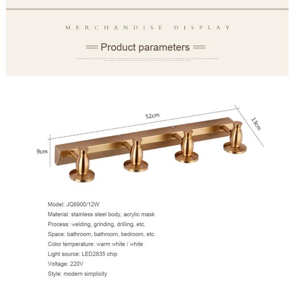 Modern vanity light bathroom fixtures for home LED Wall Lamp Sconce Indoor dressing Mirror lighting(WH-MR-53)