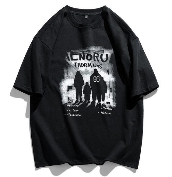 Small Quantity Garment Manufacturer Men'S Loose Drop Shoulder Breathable Casual Half Sleeves T Shirt